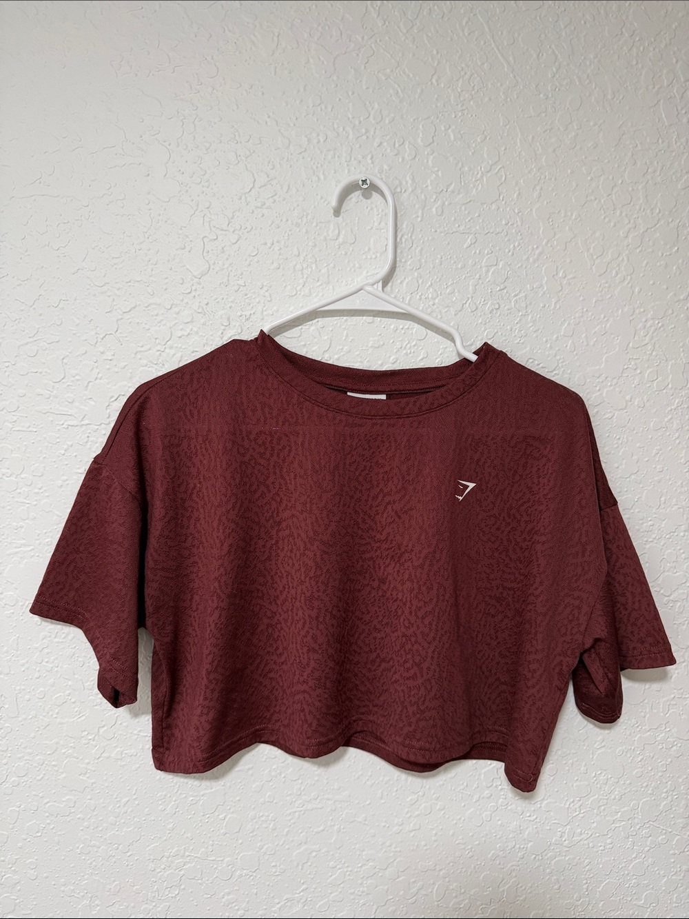 Gymshark Adapt Animal Crop Top in Cherry Brown